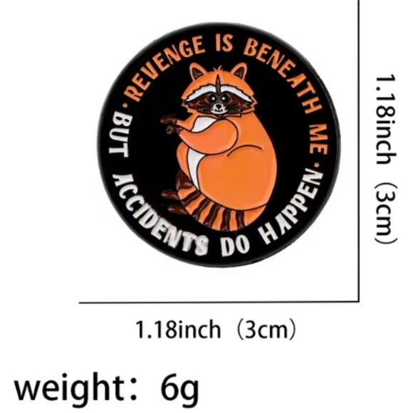 Raccoon Enamel Pin - Picture 2 of 5